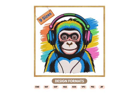 Colorful Monkey Embroidery Design Review
