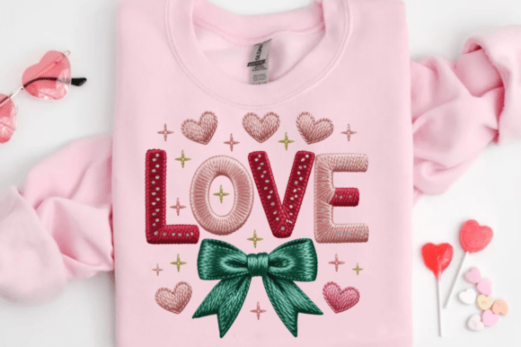 Coquette LOVE Faux Embroidery PNG Review