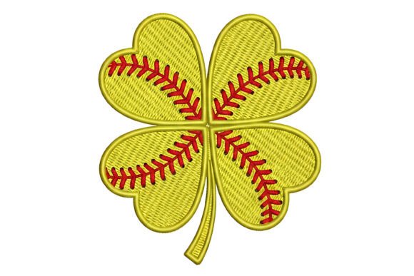 Lucky Softball Clover Embroidery Design Review