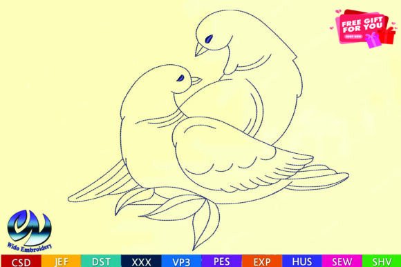 Pigeons Embroidery Design Review for Gifts
