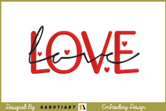Valentine Embroidery T-shirt Design Love Review